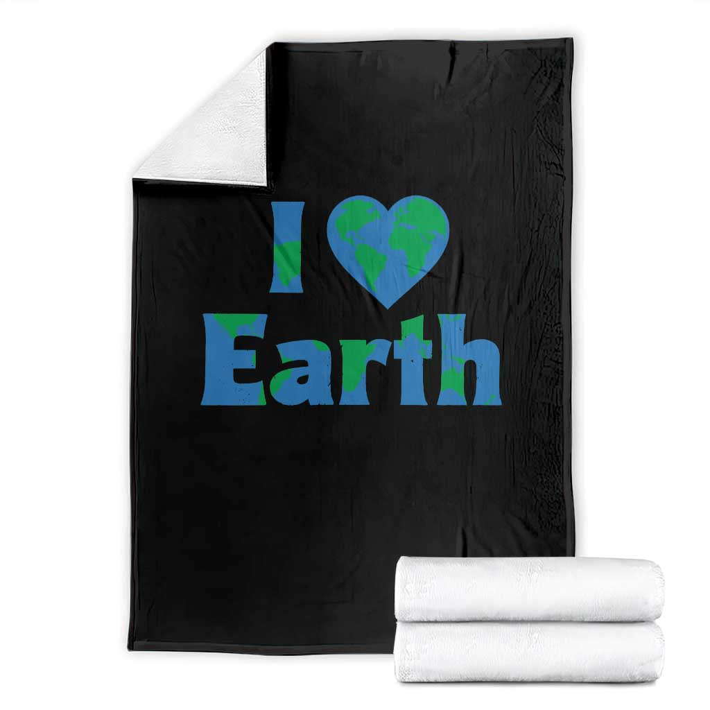 Earth Day Environmental Activism Throw Blanket I Love Earth