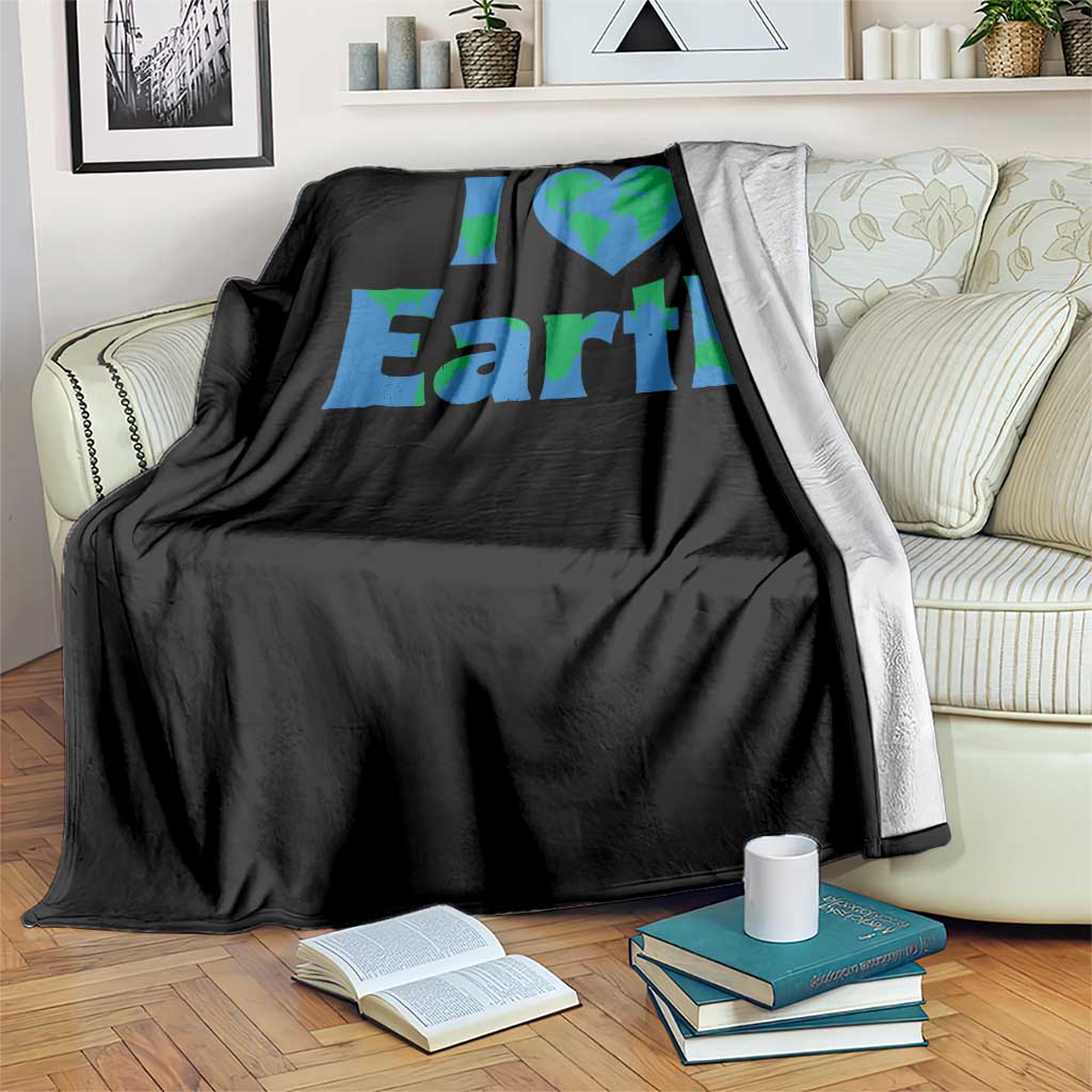 Earth Day Environmental Activism Throw Blanket I Love Earth