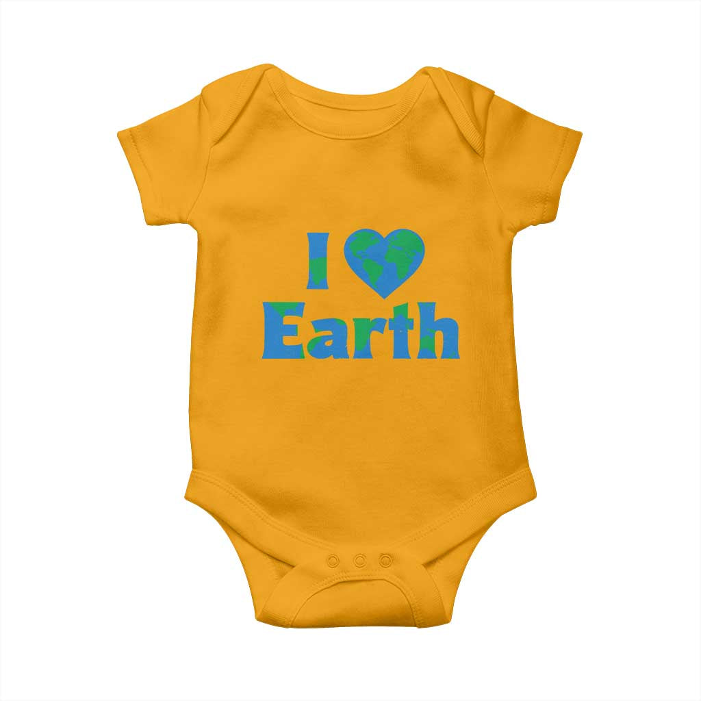 Earth Day Environmental Activism Baby Onesie I Love Earth
