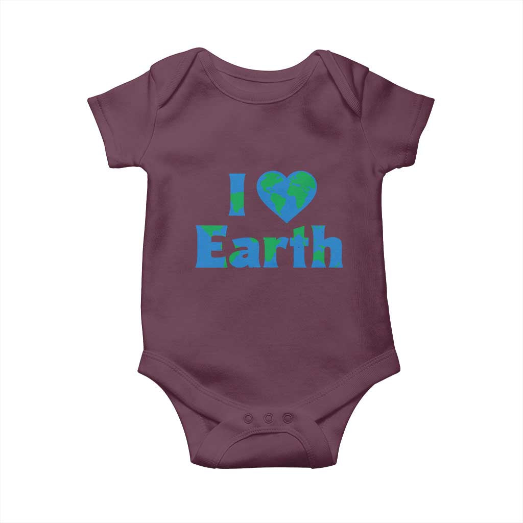 Earth Day Environmental Activism Baby Onesie I Love Earth