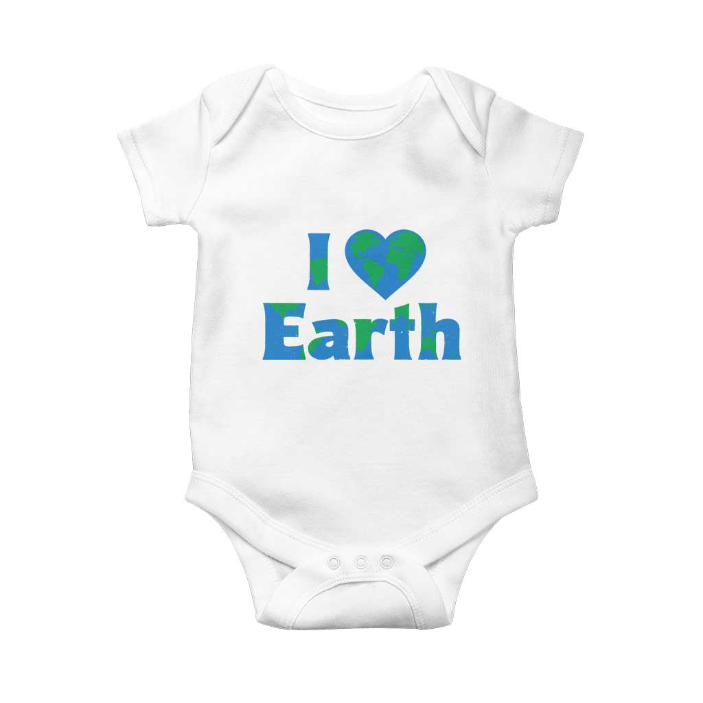 Earth Day Environmental Activism Baby Onesie I Love Earth