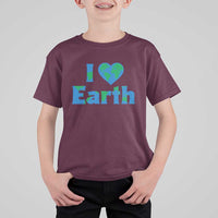 Earth Day Environmental Activism T Shirt For Kid I Love Earth