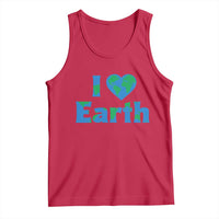 Earth Day Environmental Activism Tank Top I Love Earth