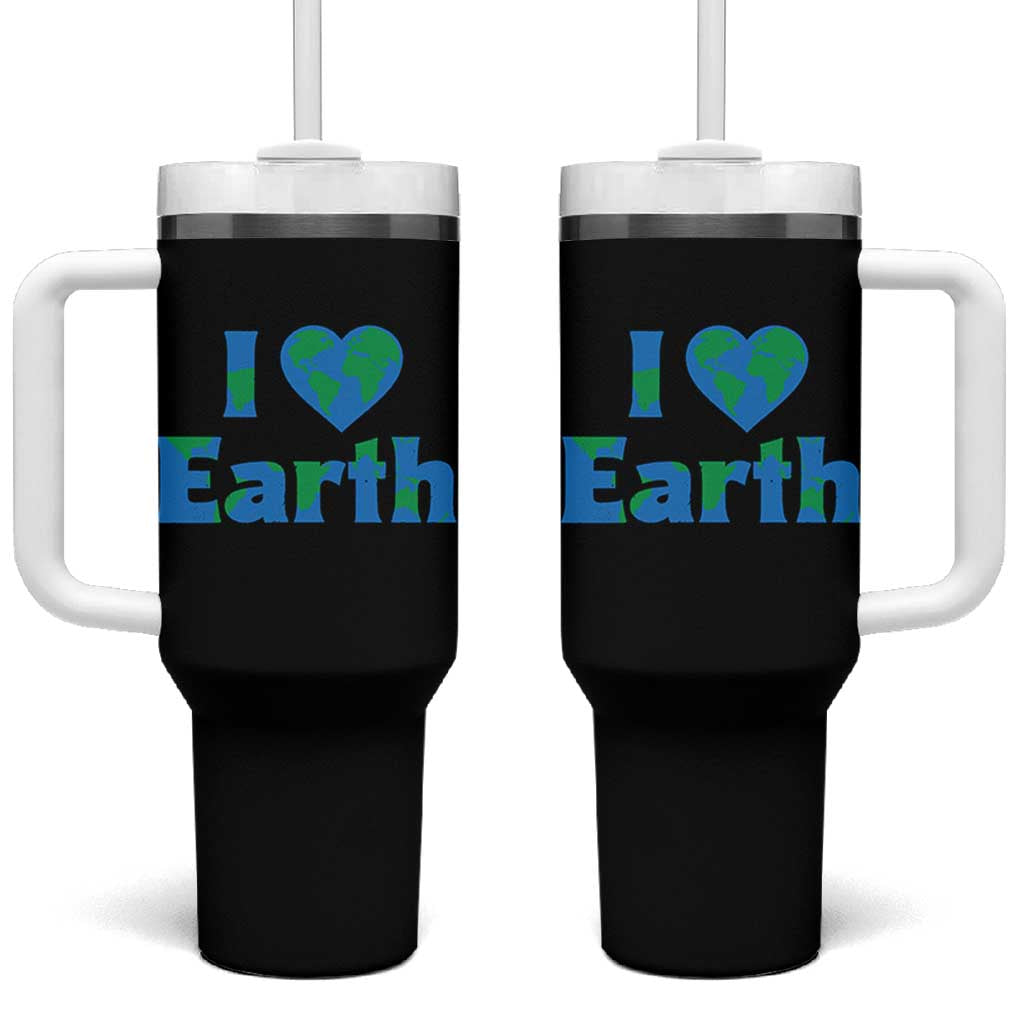 Earth Day Environmental Activism Tumbler With Handle I Love Earth