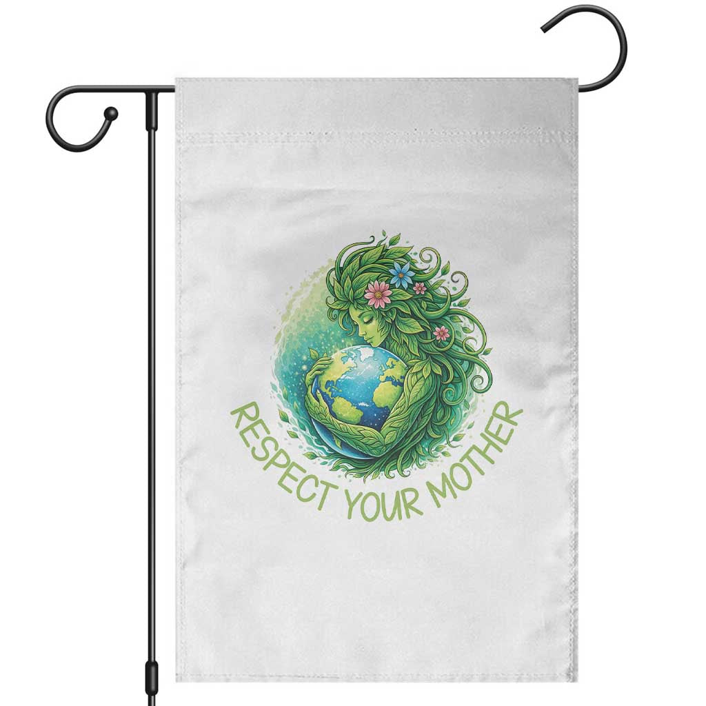 Respect Your Mother Garden Flag Earth Mother Hugging Planet