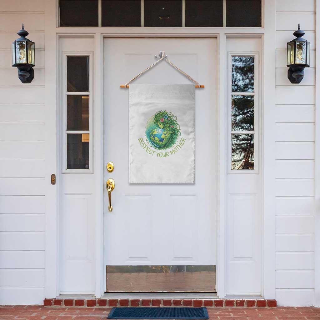 Respect Your Mother Garden Flag Earth Mother Hugging Planet