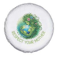 Respect Your Mother Spare Tire Cover Earth Mother Hugging Planet