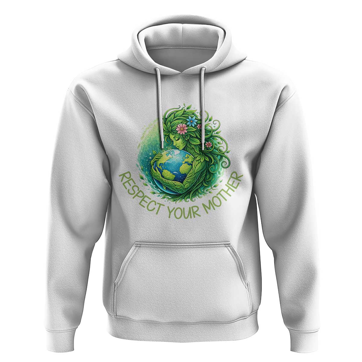 Respect Your Mother Hoodie Earth Mother Hugging Planet