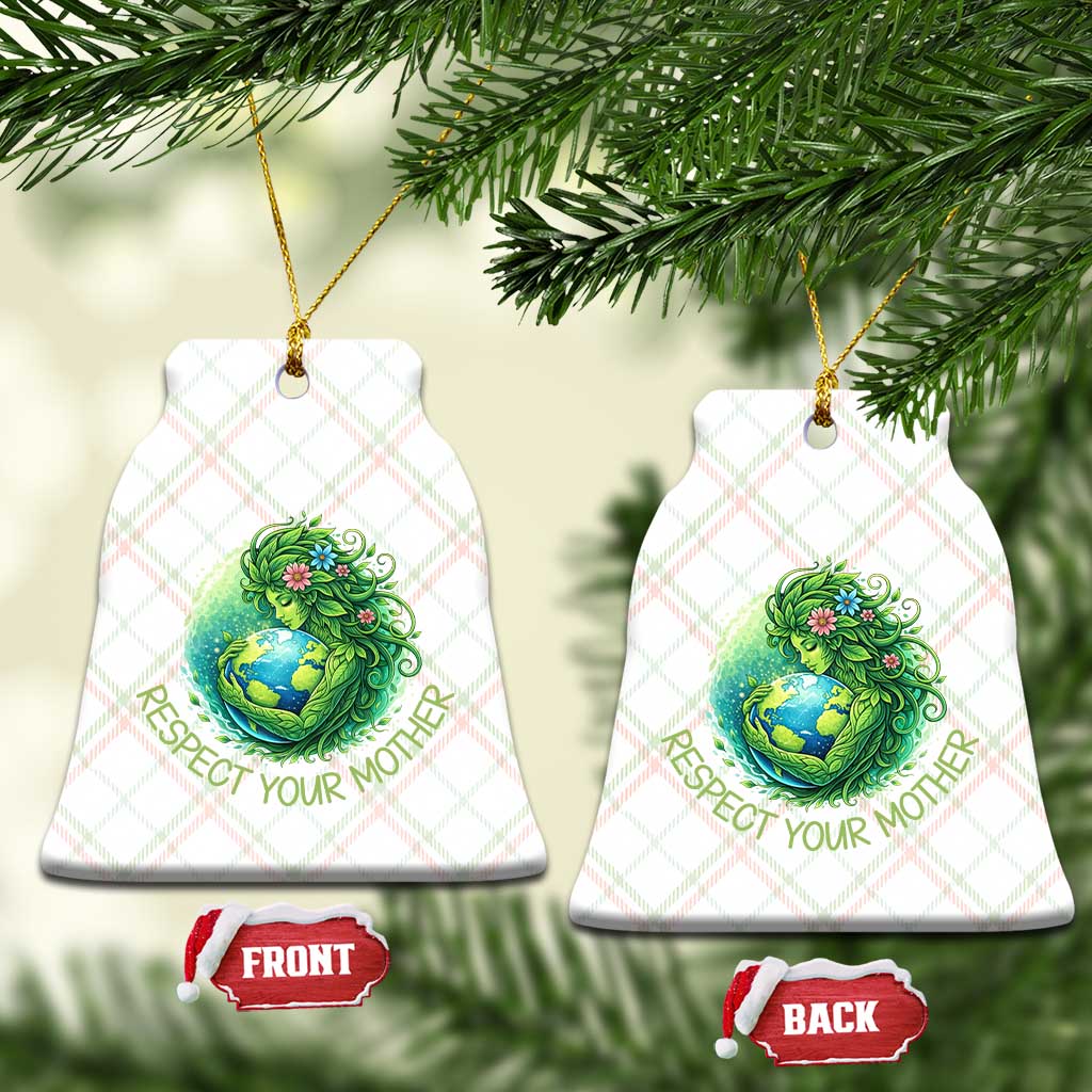 Respect Your Mother Ceramic Ornament Earth Mother Hugging Planet