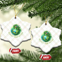 Respect Your Mother Ceramic Ornament Earth Mother Hugging Planet
