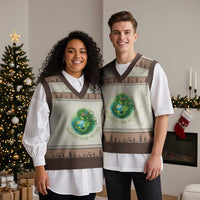 Respect Your Mother V-Neck Knit Sweater Vest Earth Mother Hugging Planet