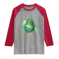 Respect Your Mother Raglan Shirt Earth Mother Hugging Planet