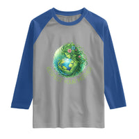 Respect Your Mother Raglan Shirt Earth Mother Hugging Planet