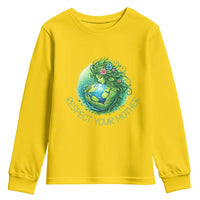Respect Your Mother Youth Sweatshirt Earth Mother Hugging Planet
