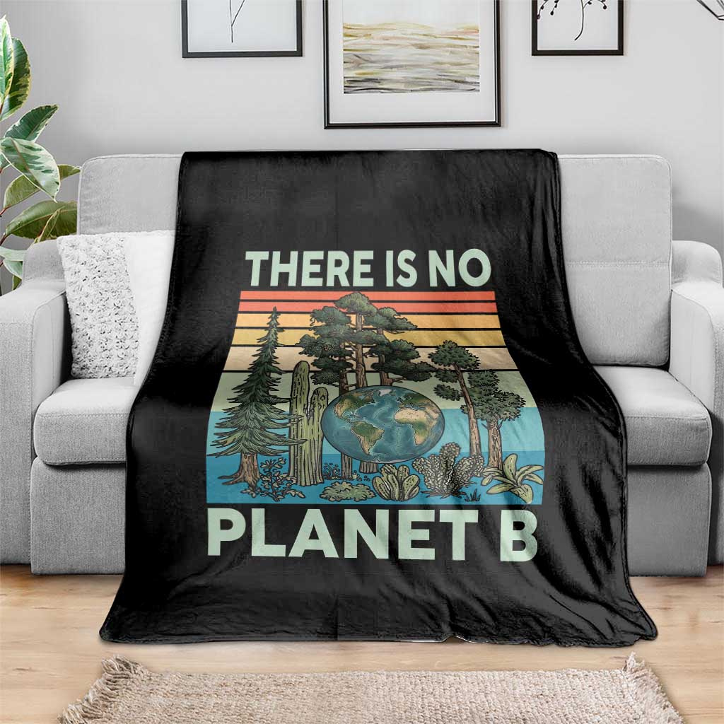 Vintage There Is No Planet B Earth Day Gift Throw Blanket