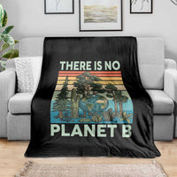 Vintage There Is No Planet B Earth Day Gift Throw Blanket