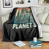 Vintage There Is No Planet B Earth Day Gift Throw Blanket
