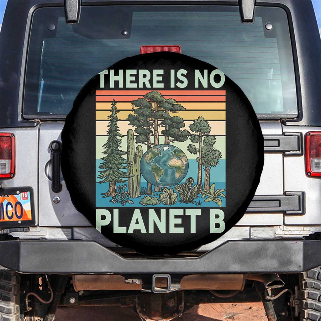 Vintage There Is No Planet B Earth Day Gift Spare Tire Cover