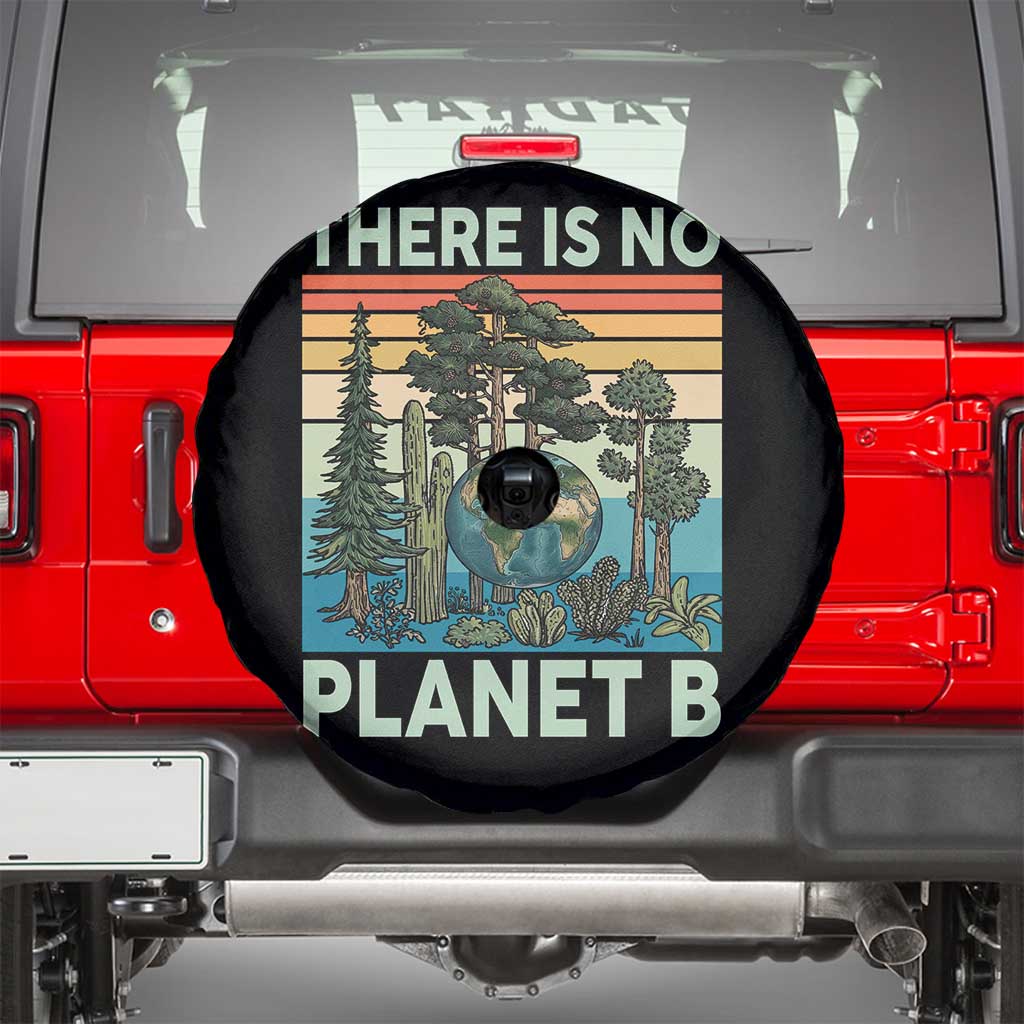 Vintage There Is No Planet B Earth Day Gift Spare Tire Cover