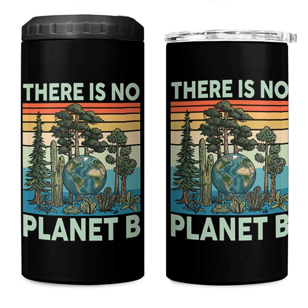 Vintage There Is No Planet B Earth Day Gift 4 in 1 Can Cooler Tumbler