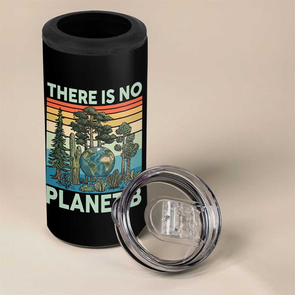 Vintage There Is No Planet B Earth Day Gift 4 in 1 Can Cooler Tumbler
