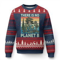 Vintage There Is No Planet B Earth Day Gift Ugly Christmas Sweater