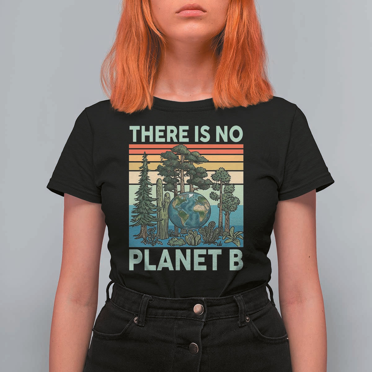 Vintage There Is No Planet B Earth Day Gift T Shirt For Women