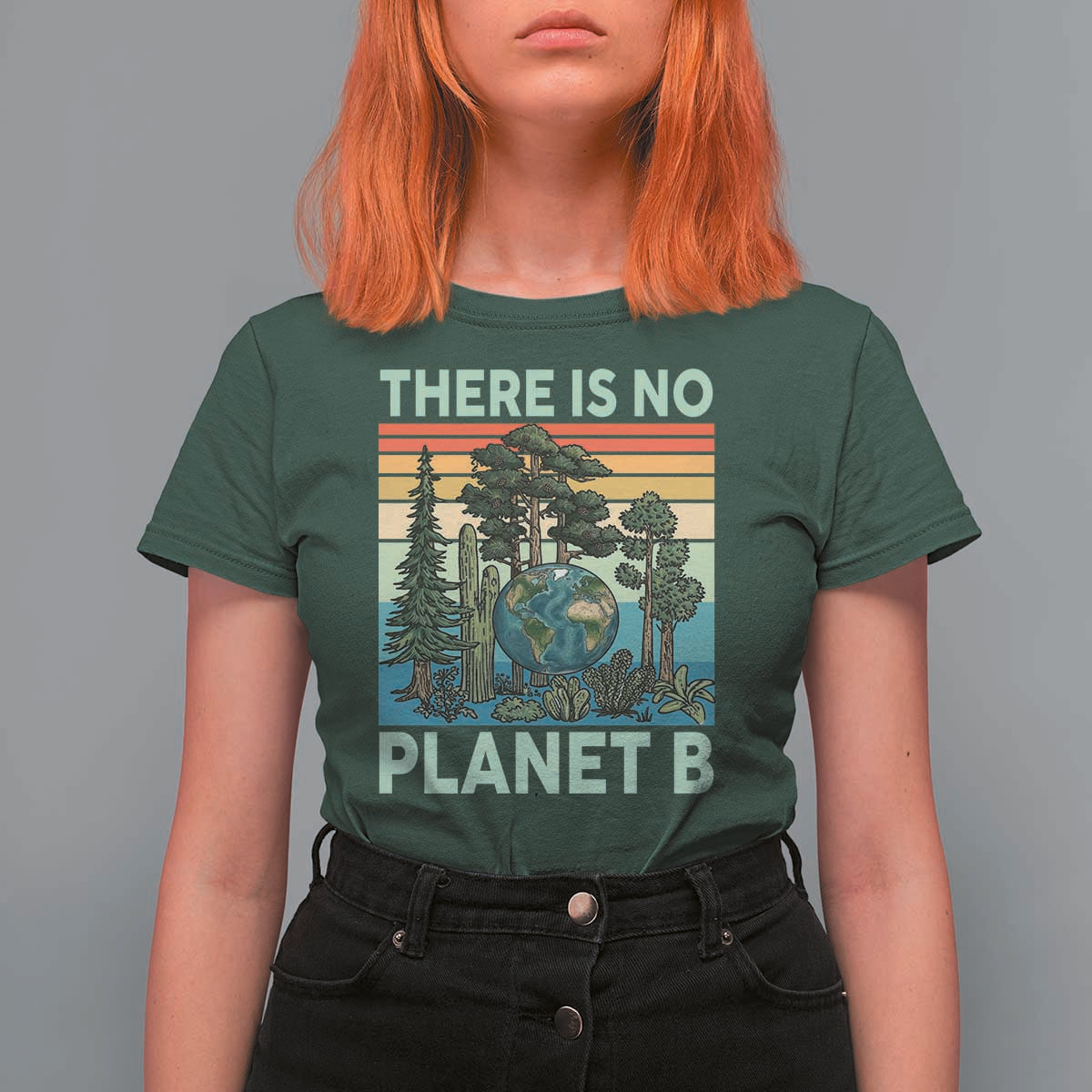 Vintage There Is No Planet B Earth Day Gift T Shirt For Women