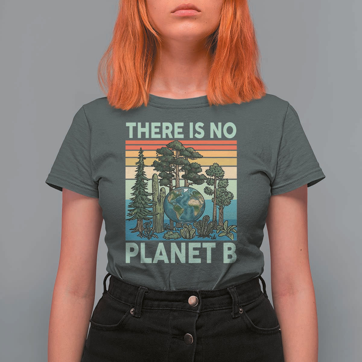 Vintage There Is No Planet B Earth Day Gift T Shirt For Women