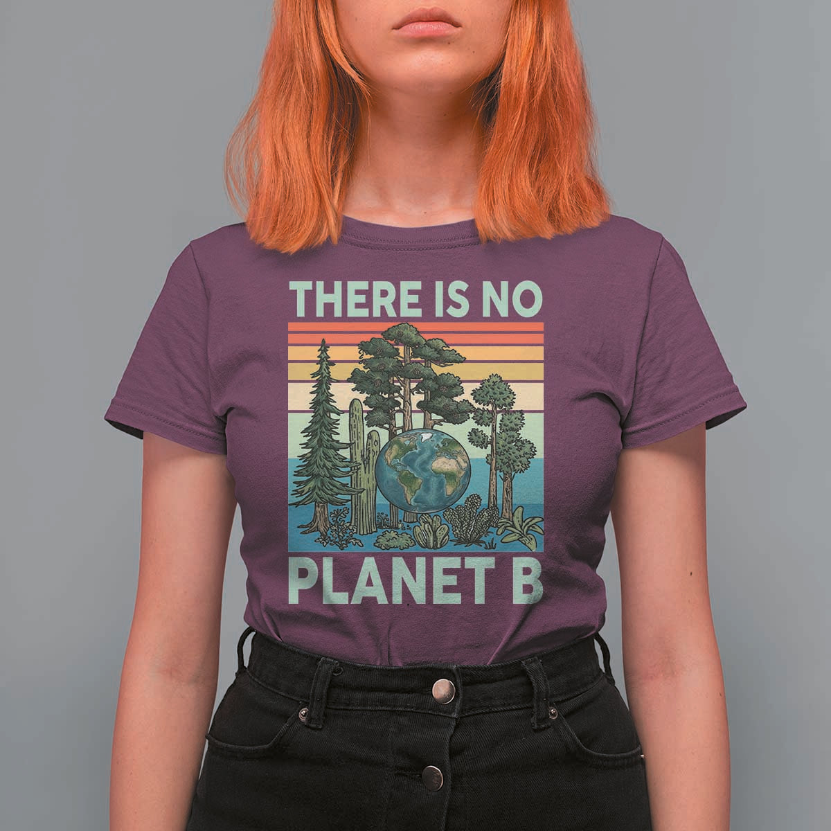Vintage There Is No Planet B Earth Day Gift T Shirt For Women