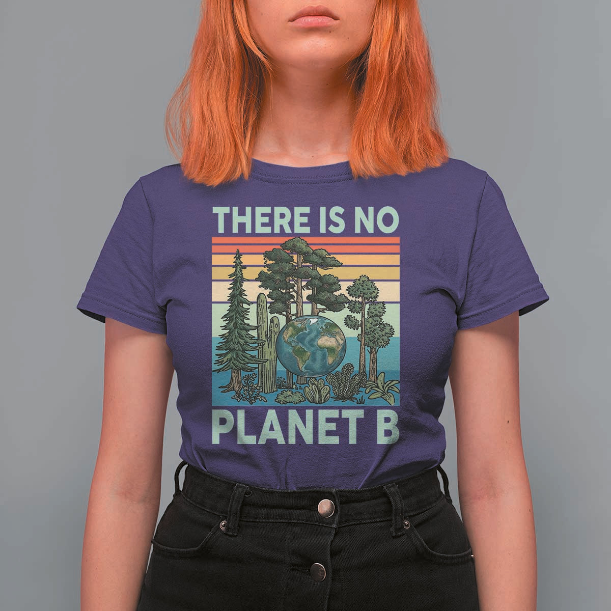 Vintage There Is No Planet B Earth Day Gift T Shirt For Women