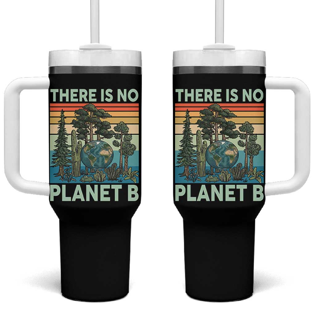 Vintage There Is No Planet B Earth Day Gift Tumbler With Handle