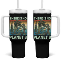 Vintage There Is No Planet B Earth Day Gift Tumbler With Handle