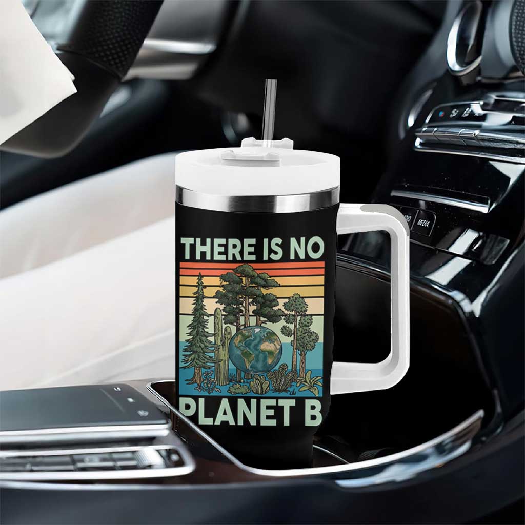Vintage There Is No Planet B Earth Day Gift Tumbler With Handle