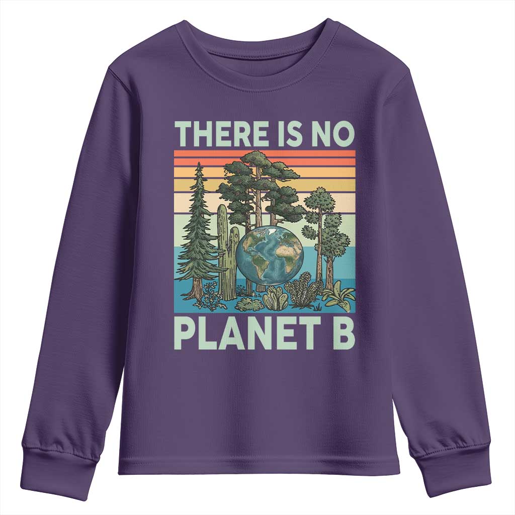 Vintage There Is No Planet B Earth Day Gift Youth Sweatshirt