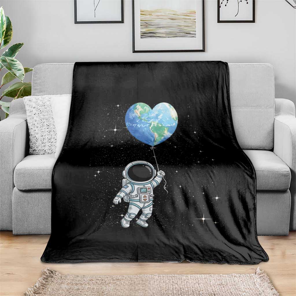 Astronaut Protect The Planet Throw Blanket Earth Day Gift
