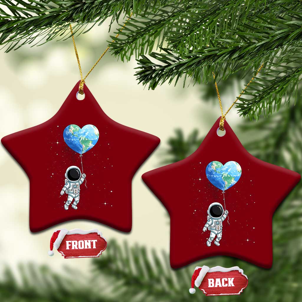 Astronaut Protect The Planet Ceramic Ornament Earth Day Gift