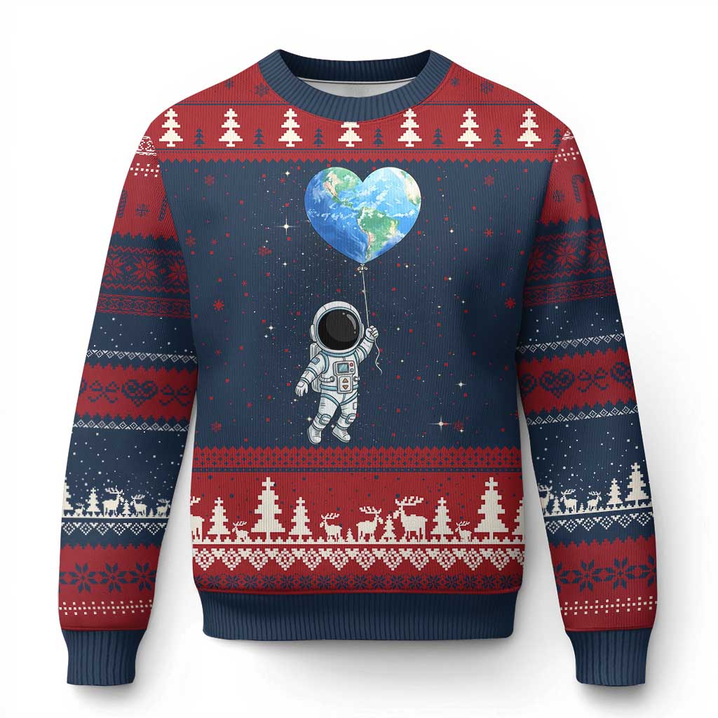 Astronaut Protect The Planet Ugly Christmas Sweater Earth Day Gift