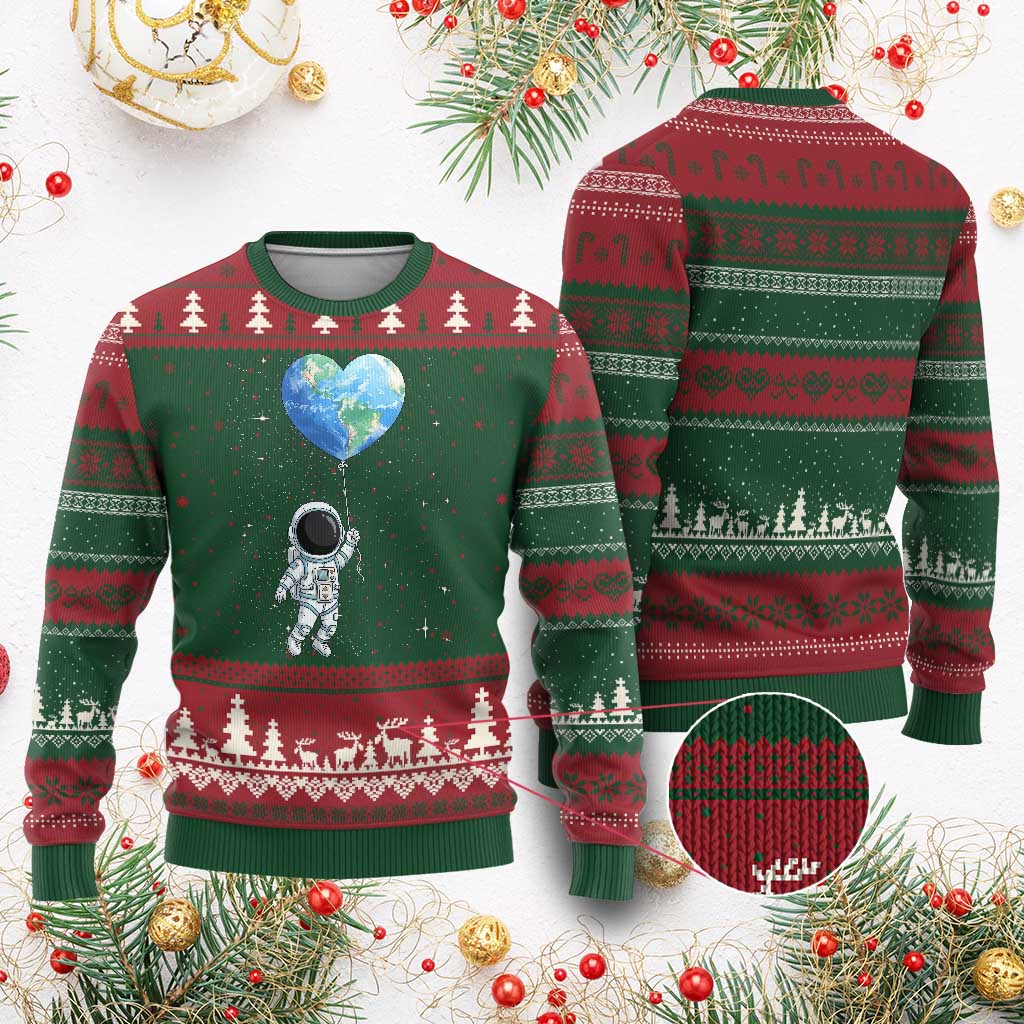 Astronaut Protect The Planet Ugly Christmas Sweater Earth Day Gift