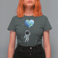 Astronaut Protect The Planet T Shirt For Women Earth Day Gift