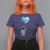 Astronaut Protect The Planet T Shirt For Women Earth Day Gift