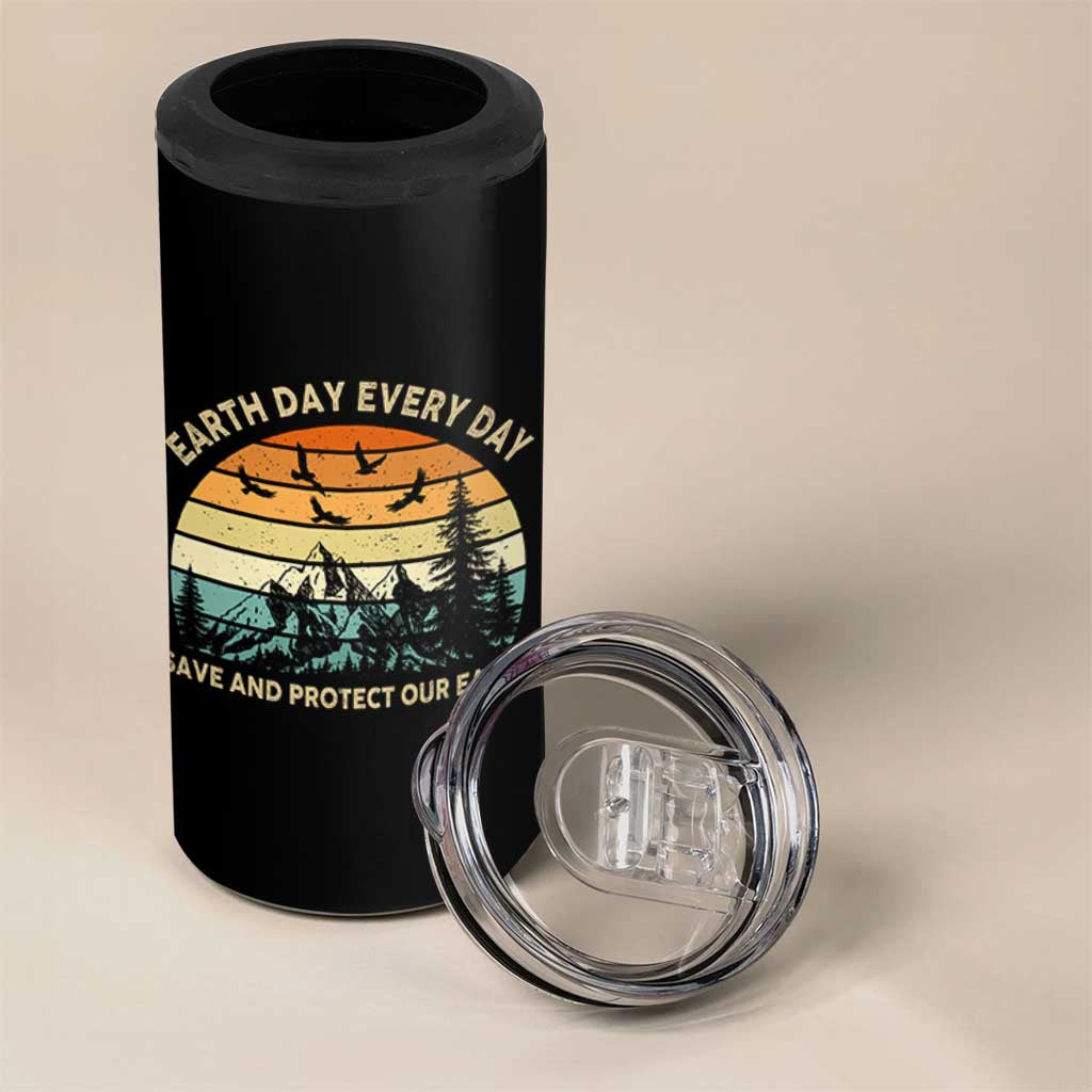 Earth Day Everyday 4 in 1 Can Cooler Tumbler Save And Protect Our Earth