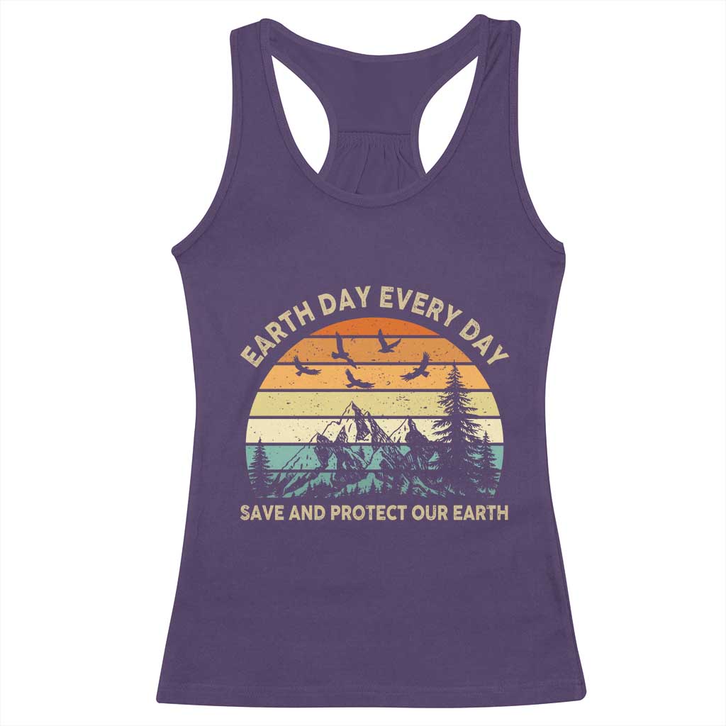 Earth Day Everyday Racerback Tank Top Save And Protect Our Earth