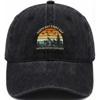 Earth Day Everyday Washed Cotton Baseball Cap Save And Protect Our Earth