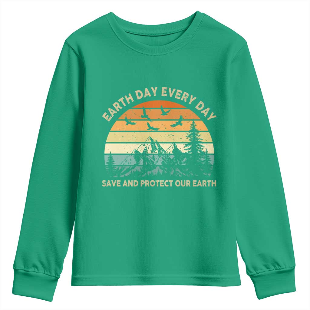 Earth Day Everyday Youth Sweatshirt Save And Protect Our Earth