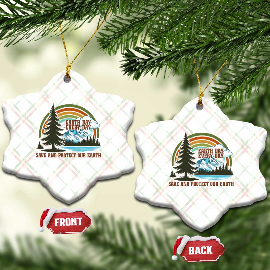 Earth Day Everyday Ceramic Ornament Save The Planet Nature Lover Gift