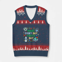 Make Every Day Earth Day Student Gift V-Neck Knit Sweater Vest Environmental Awareness