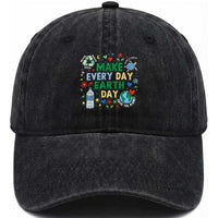 Make Every Day Earth Day Student Gift Washed Cotton Baseball Cap Environmental Awareness