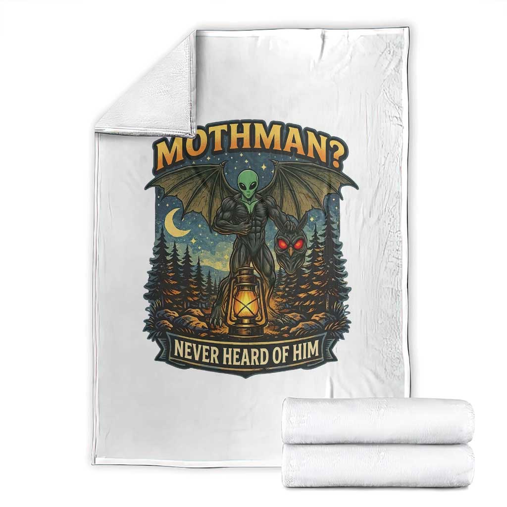 Funny Mothman Cryptid Believer Throw Blanket Never Heard Of Him