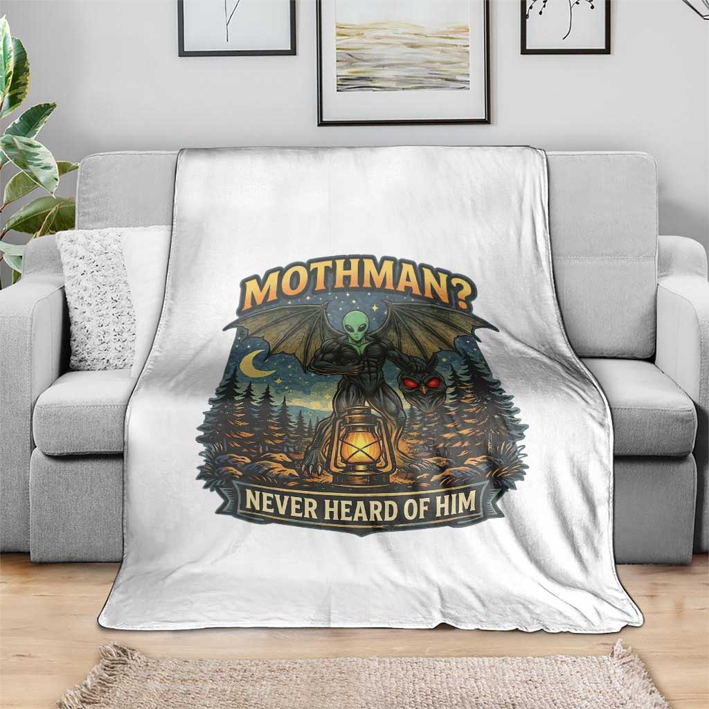 Funny Mothman Cryptid Believer Throw Blanket Never Heard Of Him